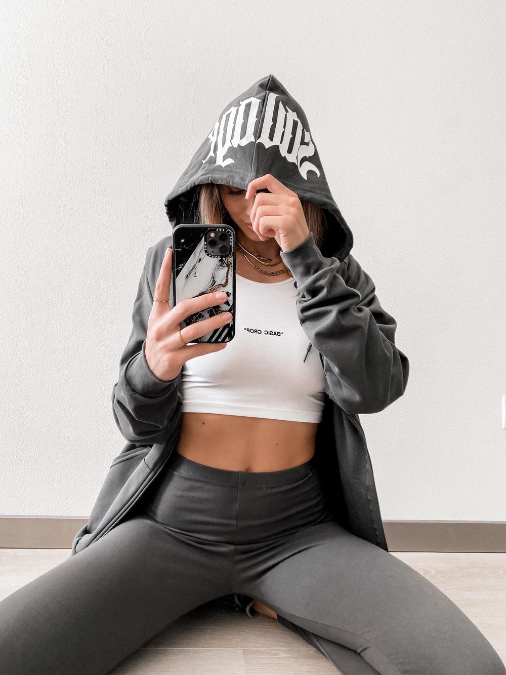 SAVAGE ZIP HOODIE Grey